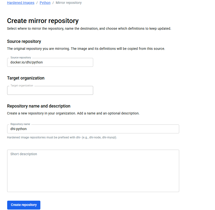Mirror a repository page